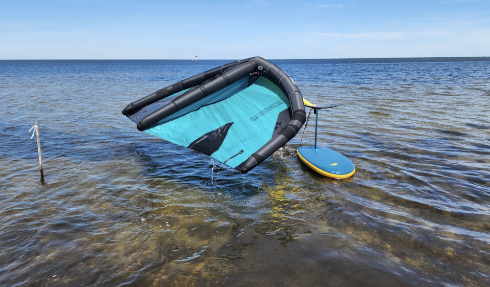 Foilpal wing and foil board in the water
